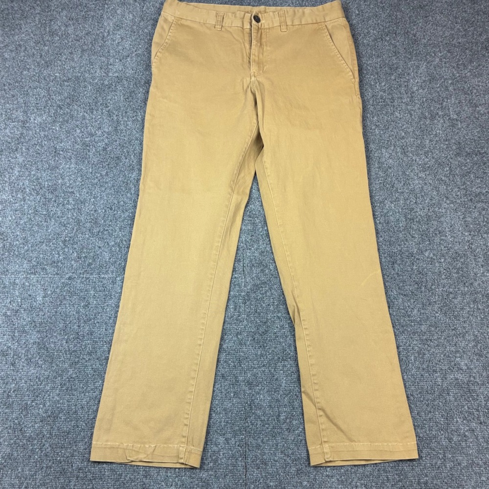 VTG Southern Proper Mens 32x30 Khaki‎ Chino Pants Tan Stretch Cotton Flat Front